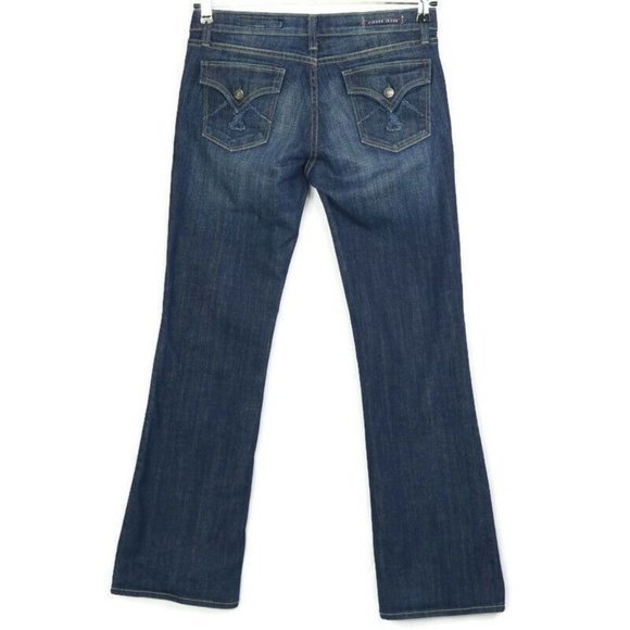 Vigoss Bootcut Jeans Dark‎ Stretch Flap Pockets 9 x 31 - Picture 1 of 10